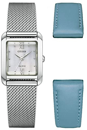 Citizen Damen Analog Quarz Uhr mit Edelstahl Armband EW5590-62A