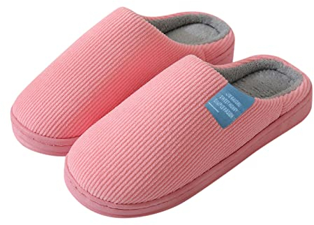 IQYU Pantoffeln Damen Plüsch Unisex Flauschige Hausschuhe Winter Flauschige Warme Hausschuhe rutschfeste Flache Slipper Damen Schlappen Slippers Hüttenschuhe Winter Bequeme Flauschige Hausschuhe