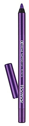 Flormar Extreme Tattoo Gel Pencil - Eyeliner Gel Waterproof con Effetto Tattoo – Matita Occhi Glitter a Lunga Durata, Pigmentata e Sfumabile, Matita per Interno Occhi, 011 Purple Blaze