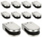 MIVIDE 10PCS Glass Clamps, 10-12MM Glass Balustrade Clamps, Stainless Steel 304 Glass Brackets for 10-12mm Thick Glass Stair Balcony Home