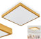 LED Deckenleuchte Broglen, moderne Deckenlampe aus Metall/Kunststoff in Goldfarben/Weiß, eckige Leuchte im Retro/Vintage-Design, 35 cm x 35 cm, 2350 Lumen, 3000 Kelvin, LED 22 Watt