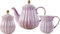 YBK Tech Euro Style Strength Porcelain Tea Sets, Coffee Pot Ceramic Teapot, Milk Jug and Sugar Bowl (Purple)