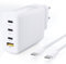 Chargeur GaN 100W 4 Ports USB-C pour MacBook Pro/Air, iPad Pro, iPhone 14/13, Galaxy S9 et Tous Les Appareils USB-C - 3 Adaptateurs de Charge Rapide + Câble 6ft Inclus