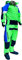 Herren Drysuits für Kajakfahren & Kaltwassersport, Grün , X-Large