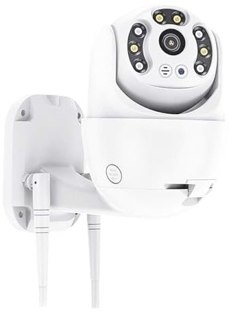 GC GLOBALCOMMERCE Telecamera di Sicurezza WiFi da Interno ed Esterno Wireless Videosorveglianza 1080p Impermeabile con Visione Notturna
