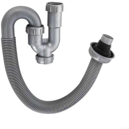 Flexible Waste Pipe, Basin U-shaped Drain Pipe Washbasin Sink Sewer Drainage Retractable Deodorant Extension Tube for Kitchen Bathroom