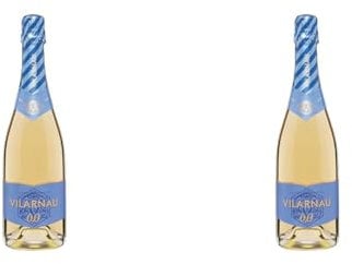 Vilarnau 0.0% Alcohol Free Sparkling White Wine - Organic & Vegan Spanish Non-Alcoholic Wine, 750ml Bottle (Pack of 2)