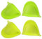 sourcing map 4pcs Mini Silicone Oven Mitts 110x85x70mm Small Heat Resistant Rubber Air Fryer Gloves for Kitchen Cooking and Baking, Dark Green Light Green