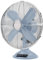 bimar VTM35.BL. Ventilatore da TavoloBLU 35W, Corpo in Metallo, Elica Ø 30cm con 4 Pale, Comandi Vintage con Levetta Selettore Velocità, Ventilatore a 3 Velocità, Orientabile Destra Sinistra (Azzurro)