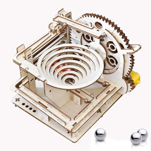 3D Puzzle Marble Run For Adults Stem Projects Wooden Engineering Puzzle Kit Science Project Kits Wood Mechanical Building Puzzles for Kids Ages Age 14+ 14+