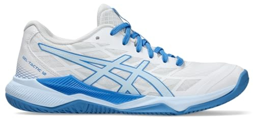 ASICS Women's Gel-Tactic 12 Indoor Sport Shoe, Weiß / Hellblau, 40.5 EU