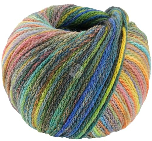 LANA GROSSA Cool Merino Color | Leichtes Kettengarn aus klassischer Merinowolle | Handstrickgarn aus 90% Schurwolle (Merino) & 10% Polyamid | 50g Wolle zum Stricken & Häkeln | 150m Garn FB 311