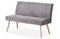 B&D home Sitzbank Paul, Kord Stoff Esszimmerbank 160cm gepolstert Holzbank für Esszimmer, Flur, Garderobe mit Massivholzbeinen, skandinivisch modern Design, Anthrazit, 11309-160-ANTR