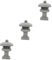 BESPORTBLE 3 Sätze Wen chang Tower Ornamente orientalische Pagodenskulpturen Miniatur-Pagodenstatue Garten Dekoration Bonsai Dekoration Pagodenstatue, Gartendekoration Pagode Gartendekoration