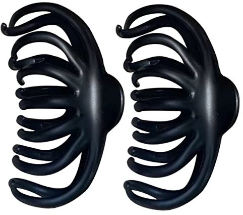 Healeved Große Haarklammer Retro Französische Haarklammern Aus Robustem Material Für Damen Zur Haarfixierung Elegantes Styling Accessoire 2 Stück Schwarz