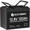 GLCE ENERGY Mini batterie lithium-ion LiFePO4 12V 100Ah, BMS 100 A intégré, 1280Wh, jusqu'à 15 000 cycles profonds, idéale pour camping-car, système solaire/hors réseau