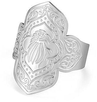 SIPURIS Ring mit keltischem Knoten, Adler, nordischer Wikinger, Adler, Tierring für Männer und Frauen, verstellbare offene Ringe, Edelstahl, Hawk Adler, Schmuck, Edelstahl, Kein Edelstein