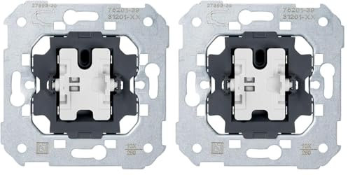 SIMON - Mecanismo Conmutador e Interruptor, Serie 75, Compatible con Tapas de las Series 75, 31, 82 y 88, Apto para Interiores (IP20), Fácil de Instalar, 10AX 250V (Paquete de 2)