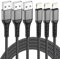 BLITEZZ 3Pack 1M iPhone Charger Cable MiFi Certified, USB to Lightning for Apple iPhone 14/13/12/11/Pro/Max/X/8/7/6/ iPad/Mini/Air, Braided Phone Cable Fast Charging for Apple Wire Charger Lead Cord