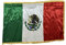 Stormflag Bandera de satén de México de 3x5ft/90x150cm Bandera México poliéster con franja de oro
