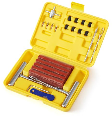 REPAIREAZE Kit Réparation Pneu 55 Pièces - Tout Ce Dont Vous Avez Besoin pour une Réparation Facile et Rapide