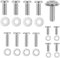BOHUIZ 24Pcs Universal TV Mounting Hardware Kit, M4/M6/M8 Stainless Steel Screws Washers for Wall Mount TV Monitor Mounts Bracket Fixing