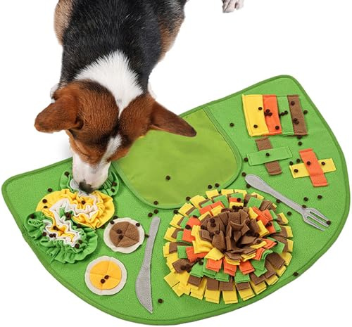 Acunny Alfombra De Olor | Dispensador De Comida Lenta Estimulante Estera De Alimentación Para Perros,Juguetes Interactivos Y Juegos De Pensamiento Para Cachorros Y Perros Adulto Alimentación De