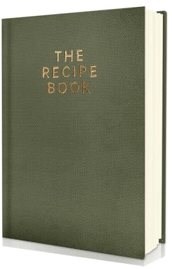 ADUDVLO Blank Recipe Book for Own Recipes – Hardcover Family Cookbook Journal for 100 Recipes, A5 Size (5.7 × 8.2), Thick 100gsm Paper, DIY Recipe Organizer & Cooking Gift (Green)
