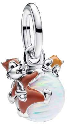 Feitery Ein Eichhörnchen. Santa's Charms Compatible Pandora Frozen Snowflake Bead Charms für Damen Ein Feierliches Geschenk