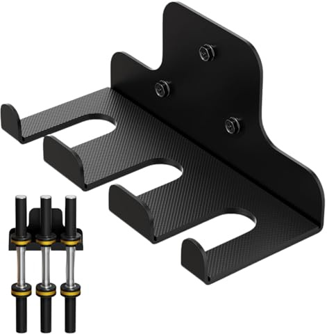 Halterung Für Langhanteln An Der Wand | Robuster Wandhalter für Hantelstangen,Kurzhantel Ablage | für Heimfitnessbereich Garage Fitness Training Gewichtheben Langhantel Kurzhantel