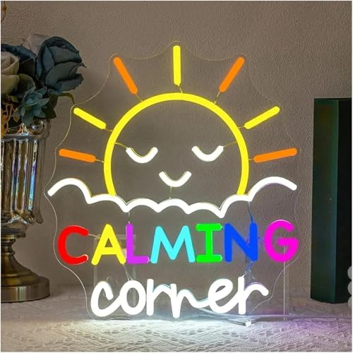SHENHUO lampe au néon Panneaux solaires au néon apaisants adaptés aux salles de pour classe et chambres 32 × 35 cm