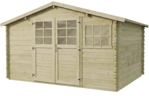 Casetta da giardino in legno trattato Autoclave Belmont – 12,53 m² – 34 mm