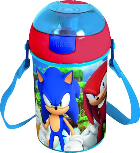 Gourde Automatique en Sonic avec Paille Rétractable 450 ML - Gourde Pop Up sans BPA