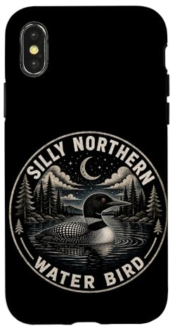 SILLY NORTHERN WATER BIRD Loon in Scenic Nature Case for iPhone X/XS