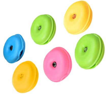 OFFIGAM 3 Pcs Turtle Shaped Headset Cable Storage Box Lightweight and Small Size Wire Shortener Winder Portable Earbuds Keeper Cable Organiser for Desk and Travel Use Random Color