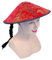 Bristol Novelty-BH441 Coolie Sombrero chino de culí (tela roja con trenza), color rojo, negro, Talla única (BH441)