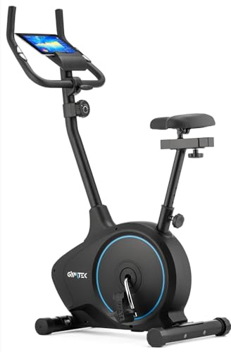 Gymtek Magnetischer Heimtrainer, Fahrrad für Zuhause - bis 150kg - 8 Widerstandsstufen, 8kg Schwungmasse - LCD Display - für Home Gym Fitness