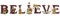 Blossom Bucket B-E-L-I-E-V-E Nativity Resin Christmas Decoration Set of 7 Letters - Size 1.75 in Tall