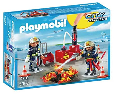 Playmobil 5397 City Action Firefighting Operation with Water Pump, Fun Imaginative Role-Play, PlaySets Suitable for Children Ages 4+