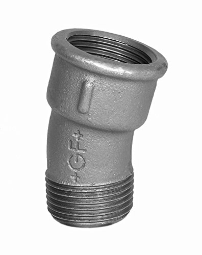Georg Fischer +GF+ Temperguss Fitting, Verzinkt, NR. 53, 2 Bogen 15° I/A