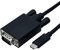 ROLINE Câble adaptateur USB C vers VGA I Résolution Full HD 1080p 60 Hz I noir, 1m
