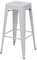 Mendler 4er-Set Barhocker HWC-A73, Barstuhl Tresenhocker, Metall Industriedesign stapelbar - weiß