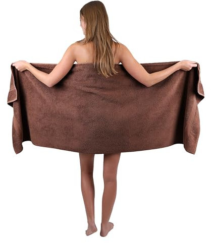 Betz Saunatuch XXL Badetuch Liegetuch Strandlaken Saunahandtuch Premium Frottee 100% Baumwolle Größe 70 x 200 cm Farbe nuss