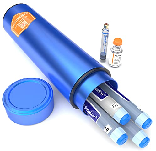 DISONCARE 60h Pochette Isotherme Insuline TSA Trousse Isotherme Medicament pour Diabetique Voyage avec 2 Petite Glaciere pour Stylo D'Insuline,Seringues,et Conservation Medicament 2-8℃