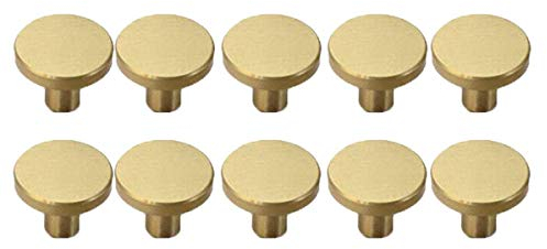 1PCS Small Brushed Brass Gold Handles Round Cabinet Knob for Kitchen Cupboards Door Cabinet Drawer