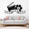 NSRJDSYT Kino Wandtattoo Filmen Kunst Kino Film Wandtattoos für Wohnaccessoires Zubehör Vinyl Wasserdicht Kunst Wandbild 103x57cm