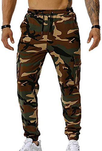 Chickwin Uomo Pantaloni Cargo Pants Camouflage, Classici da Jogging Camo Militari Pantaloni per Arrampicata Caccia Escursionismo Sport all'aperto
