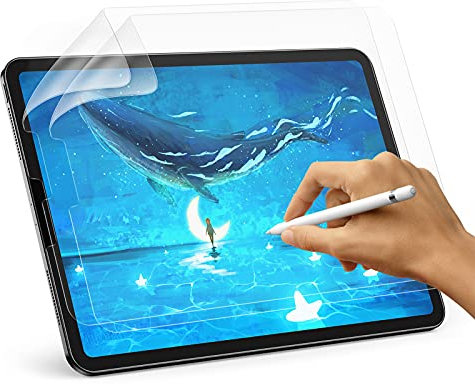 Gerutek [2 Pezzi Pellicola Protettiva per iPad Pro 11 pollici (2022/2021/2020/2018), Pellicola per iPad Air 5 /Air Generazione di Carta PET Opaca Disegno