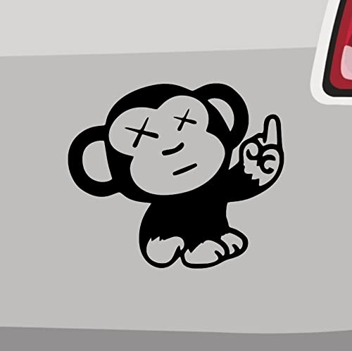 Affe Mittelfinger Sticker -6 Größen 21 Farben- Verzieh dich Monkey Motorrad JDM