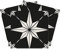 Black Starry Tile Stickers - Fireplace - Waterproof & Removable - Easy Peel and Stick - Backsplash Decals for Kitchen and Bathroom Wall, Floors Decors, Stair Riser Decor, 6X6/ Piece,16 PC/Pack
